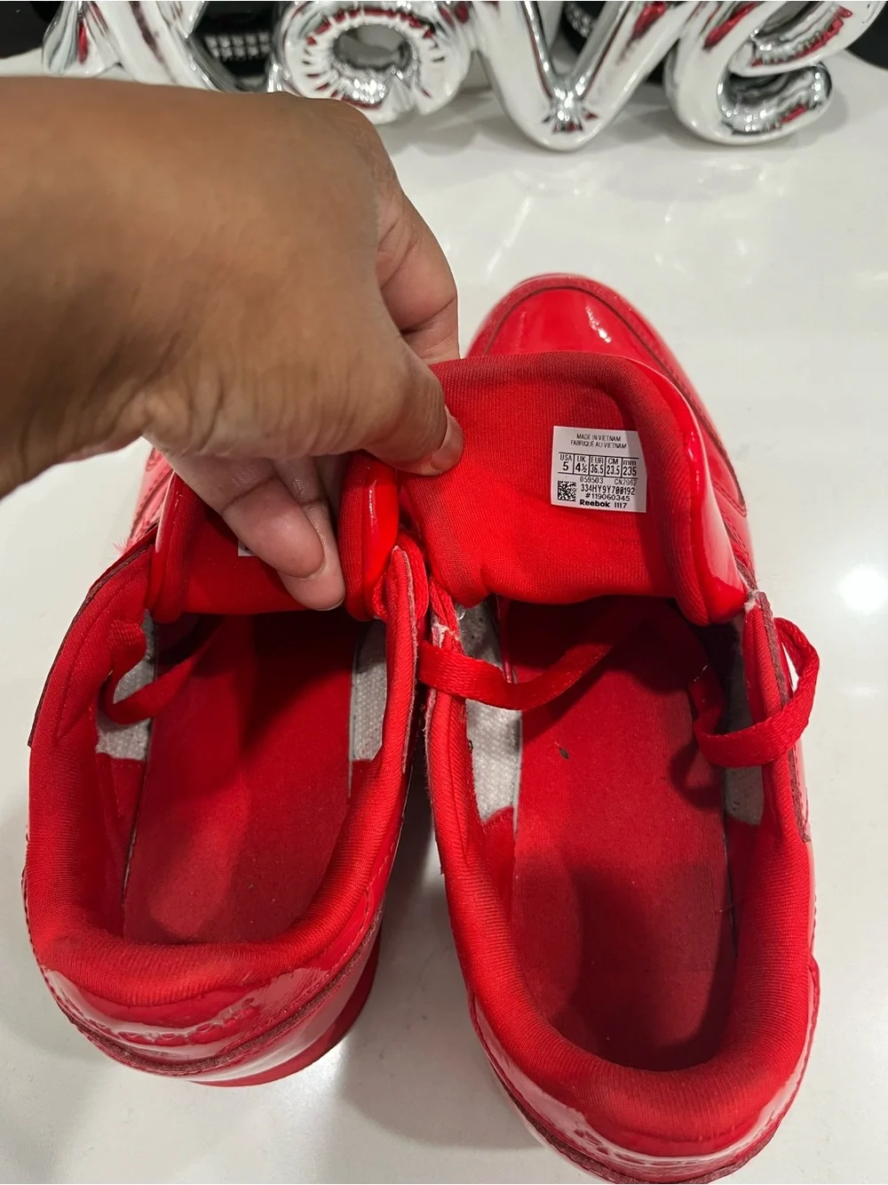 Reebok Kids' Bright Red Patent Sneakers